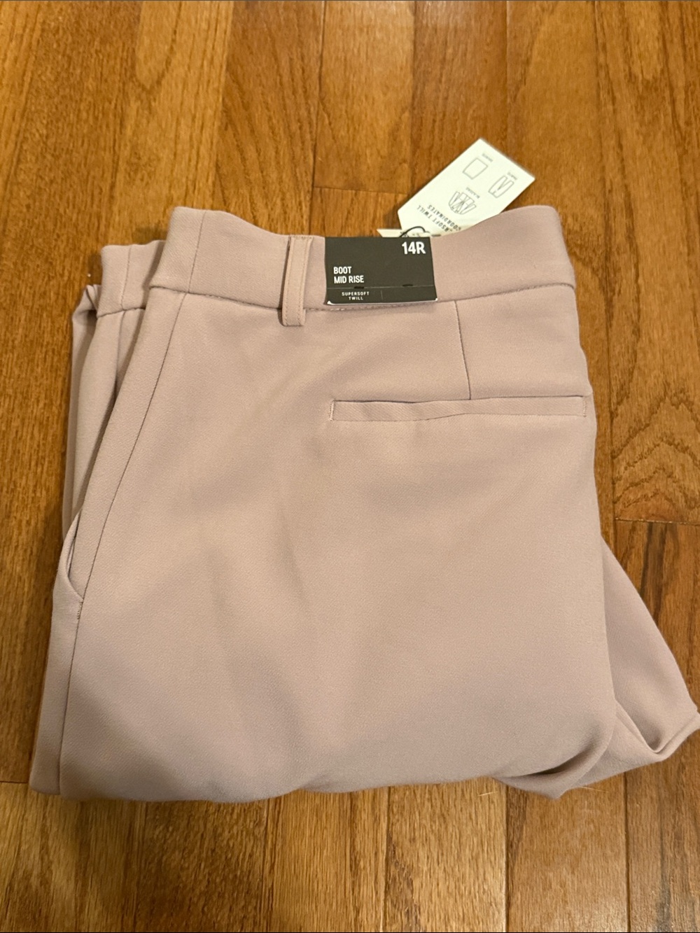 Express Super Soft Twill Boot Mid Rise Pants